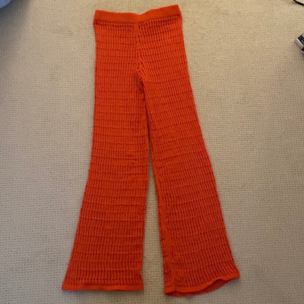 Zara: orange hole pants